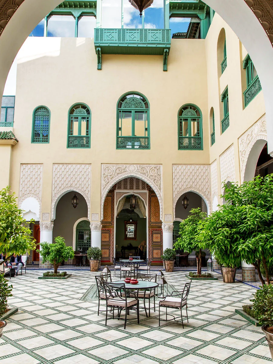 Luxury riad fes palais faraj patio view